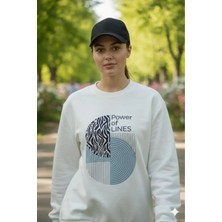 Joggy Power Off Lines Baskılı Kadın Sweatshirt