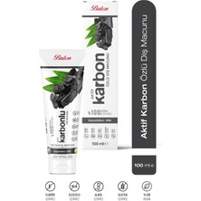 Balen Aktif Karbon Özlü Diş Macunu 100 ml - Doğal Beyazlatıcı Etkili, Florürsüz & Vegan