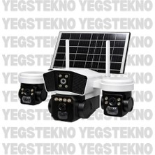 O-Kam 3936 4g 9mp Üç Lens Ultra Hd Ptz Solar Akıllı Güvenlik Kamerası