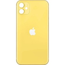 Azur iPhone 11 Uyumlu Arka Pil Batarya Kapak Sarı