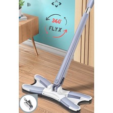 Flyx X-Mop Kendinden Sıkmalı 360° Döner Başlıklı Magic Mop
