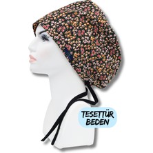 Doktorbonem Tesettür Beden Sarı Beyaz Çıtır Çiçekler Cerrahi Bone Doktor Hemşire Sağlıkçı Hastane Bonesi