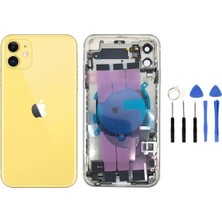 Azurtech Apple Iphone 11 Dolu Kasa + Montaj Seti Hediye - Sarı