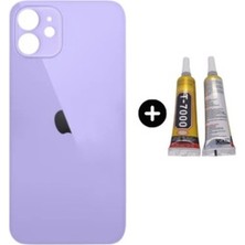 Azur iPhone 12 Mini Arka Kapak Pil Kapağı Mor Renk Ilanı+Yapıştıcı