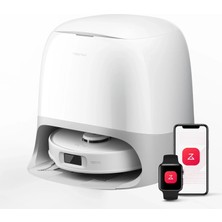 Roborock Kendi Kendini Yıkayan Kurutan ve Boşaltan Tam Otonom Robot Süpürge 18.500 Pa Emiş Gücü Halı Tanıyan Yükselen Mop ve Köşelere Uzayan Flexiarm Yan Fırça Teknolojisi