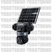 O-Kam 6060 4g 9mp Üç Lens Solar Panel Ptz Güvenlik Kamerası