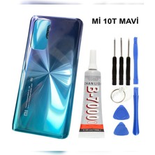 Azurtech Xiaomi Mi 10T / Mi 10T Pro Uyumlu Arka Cam Pil Kapağı Batarya Kapağı Mavi