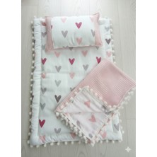 Wenaris Battaniyeli Bebek Alt Açma Seti, Minderi , Bebek Yastığı, Yenidoğan, Beşik , Bebek Ürünleri