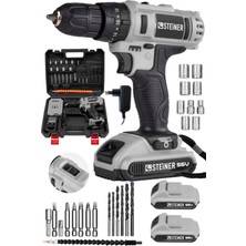 Normadia Darbeli Şarjlı Vidalama Matkap Seti, 56V, 5AH, Bakır Sargılı, Gri