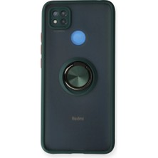 Alem Xiaomi Redmi 9c Kılıf Montreal Yüzüklü Silikon Kapak - Yeşil