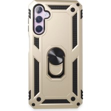 Alem Samsung Galaxy A14 4g Kılıf Sofya Yüzüklü Silikon Kapak - Gold