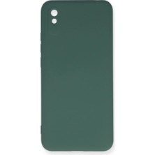 Alem Xiaomi Redmi 9A Kılıf Nano Içi Kadife Silikon - Koyu Yeşil