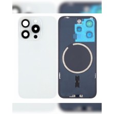 Azur iPhone 16 Pro Max Arka Kapak Pil Kapağı Beyaz Renk Nfc Demirli