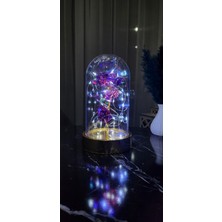 UltraMint Beyaz LED Işıklı Sonsuzluk Gülü Fanuslu, Sevgililer Günü Hediyesi