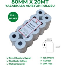 RULORULO 80X20 Termal Rulo 1 Paket 10 Adet TSE Belgeli BPA Free