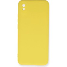 Alem Xiaomi Redmi 9A Kılıf Nano Içi Kadife Silikon - Sarı