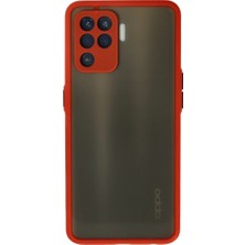 Alem Oppo Reno 5 Lite Kılıf Montreal Silikon Kapak - Kırmızı