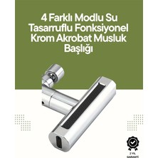 Epilons Krom Musluk Başlığı | 4'ü 1 Arada Su Çıkışı | Kolay Montajlı