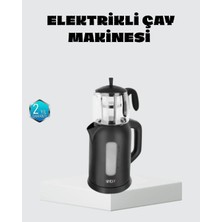 Epilons Sinbo Elektrikli Çay Makinesi 1.7 L Su Isıtıcı ve Cam Demlikli Güvenli Kullanım