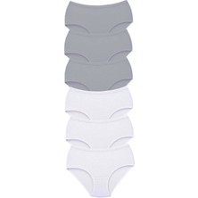 MiraLive 6 Adet Tutku Kadın Yüksek Bel Bato Kalın Lastik Külot S10