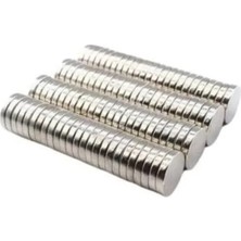 Epilons 50 Adet 10X2MM Yuvarlak Neodyum Mıknatıs Güçlü Magnet Nikel Kaplamalı