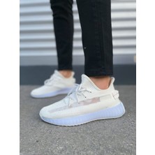 Zapatos JY305 Pulse Bağcıklı Triko Kumaş Erkek Günlük Spor Ayakkabı Tbt - Beyaz