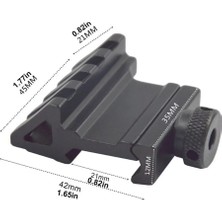 Epilons Taktik 45 Derece Açı Ofset Yan Adaptörü Rts 20MM Picatinny Ray