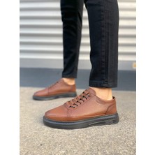 Zapatos JY0535 Prime Bağcıklı Cilt Erkek Günlük Sneaker Ayakkabı Cst - Taba