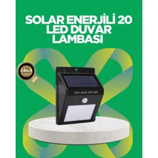 Epilons Solar Enerjili 20 LED Hareket Sensörlü Duvar Lambası