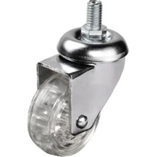 Epilons 302 - 50X20 mm Şeffaf Makaralı Vidalı Teker