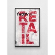 Lamazif Retail Tipografik Siyah Çerçeveli Modern Dekoratif Duvar Tablosu 50×70 cm