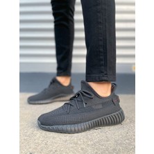 Zapatos JY305 Pulse Bağcıklı Triko Kumaş Erkek Günlük Spor Ayakkabı Tst - Siyah