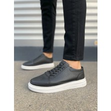 Zapatos JY0535 Prime Bağcıklı Cilt Erkek Günlük Sneaker Ayakkabı Cbt - Siyah