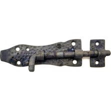 Epilons Antika Tarz Dekoratif Pirinç Dövme Kapı Sürgüsü - 7,5cm, Oksit