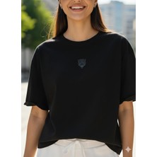 Joggy Baykuş Baskılı Basıc Kadın T-Shirt