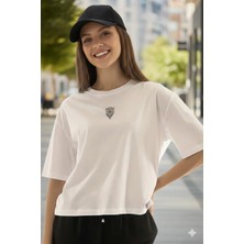 Joggy Baykuş Baskılı Basıc Kadın T-Shirt