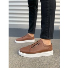 Zapatos JY0535 Prime Bağcıklı Cilt Erkek Günlük Sneaker Ayakkabı Cbt - Taba