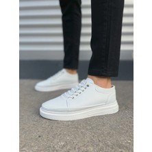 Zapatos JY0535 Prime Bağcıklı Cilt Erkek Günlük Sneaker Ayakkabı Cbt - Beyaz
