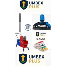 Çift Kovalı Krom Temizlik Arabası ve Paspas Arabası Seti
