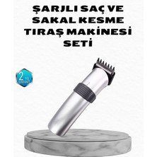 Epilons Profesyonel Şarjlı Saç ve Sakal Kesme Makinesi – Paslanmaz Çelik Bıçaklı, Ergonomik ve Sessiz Motor