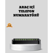 Epilons Çevirmeli Araç Içi Park Numaratörü – Alüminyum Gri, Kolay Montaj ve Net Görünüm