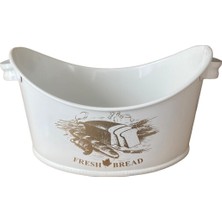 Reoona Ekmek Sunum Kabı Gold Beyaz Ekmeklik Kayık Ekmeklik