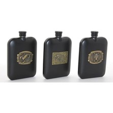 Epilons Paslanmaz Çelik Kabartmalı Tekli 6 Oz Matara ALK2666