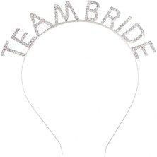 Epilons Gümüş Kaplama Kristal Taşlı Team Bride Taç