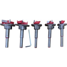 Normadia 5 Parça Menteşe Yeri Mumluk Açma Freze Takımı, Plastik Kutulu, 15-35MM