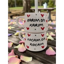 UltraMint Sevimli 2'li Seramik Kupa Seti, Günlük ve Ofis Kullanımı Için Mükemmel