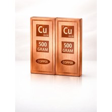 W-Design 2 Adet Külçe Saf Bakır 500 GR+500 gr = 1000 gr 50*10
