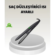 Epilons Dijital Ekranlı Isı Ayarlı Saç Düzleştirici – Titanyum Plaka, Seyahat Dostu Tasarım