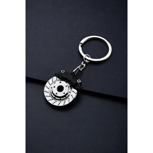 Stilix Garage Disk Balata Anahtarlık Oto Metal Anahtarlık Siyah