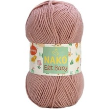 Nako Elit Baby Tüylenmez Bebek Yünü Koyu Pudra 14394 ( Yeni Renk )